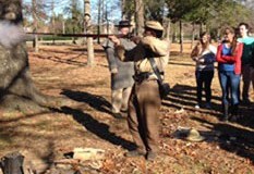 Learning becomes interactive: civil war soldiers visit