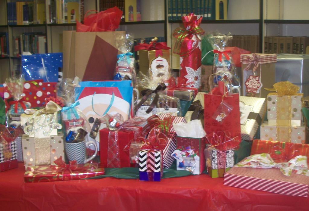 CLUBS AND ORGANIZATIONS within the school donated door prizes to the school support staff luncheon.