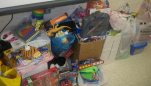 NOBLE TEENS AT the school collected toys for children in need during the holiday season.