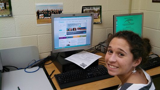 JUNIOR TIFFANY MINA visits collegeboard.com to learn valuable test taking skills.