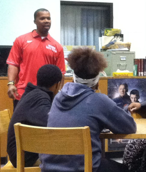 FITNESS TRAINER ANTHONY Stringfield recently offered students and staff words of motivation.