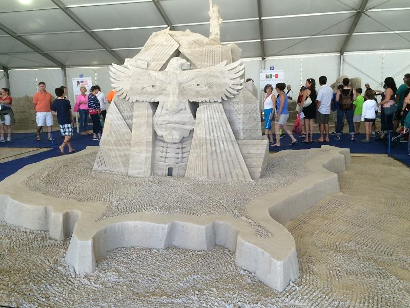 STUDENT AND COMMUNITY ARTISTS participated at the recent sand castle competition at the recent Neptune Festival.