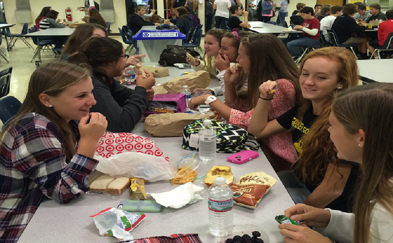 SOPHMORE STUDENTS BRING homemade lunches to school instead of embracing the new healthy lunch menu. 
