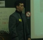SCHOOL ALUM RYAN Muldoon speaks to College Bound Reading students about West Point Academy.