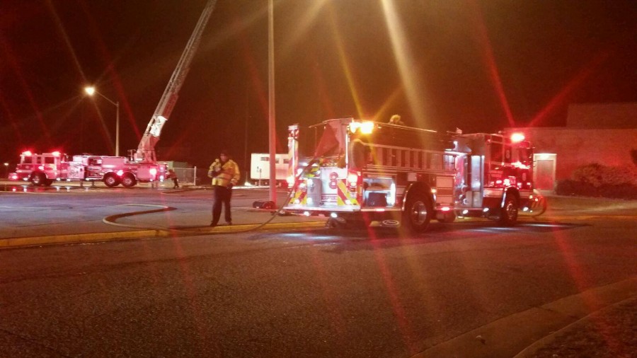 FIREFIGHTERS RESPOND TO blaze that destroyed portable classroom 2.