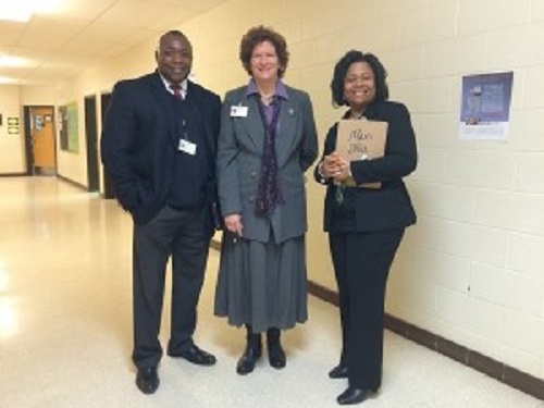 ASSISTANT PRINCIPAL FOR Secondary Schools Dr.George Parker recently paid the school a visit.