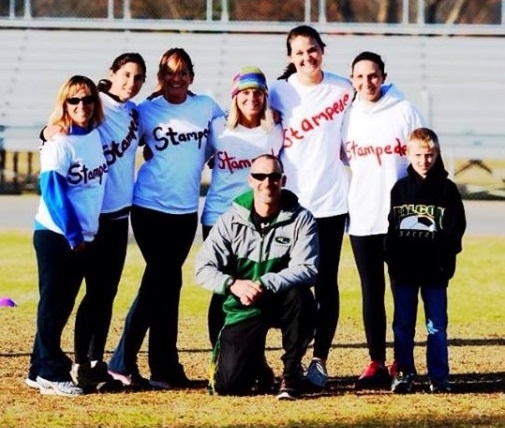 TEACHER TEAM STAMPEDE stomped the competition with their custom made white uniforms.