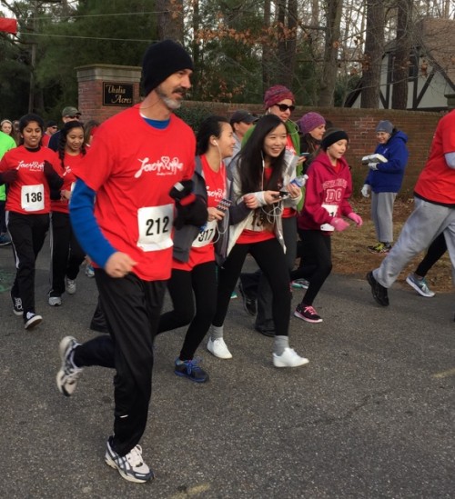 RUNNERS FILL THE street for the CHKD Love Run