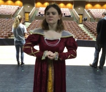 JUNIOR KELSEY BROCCOLETTI prepares for auditons for Falcon Stage Companys Spring Production. 
