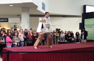 SENIOR JOHN HARRISON participates in the Trashion Show at Lynnhaven Mall.