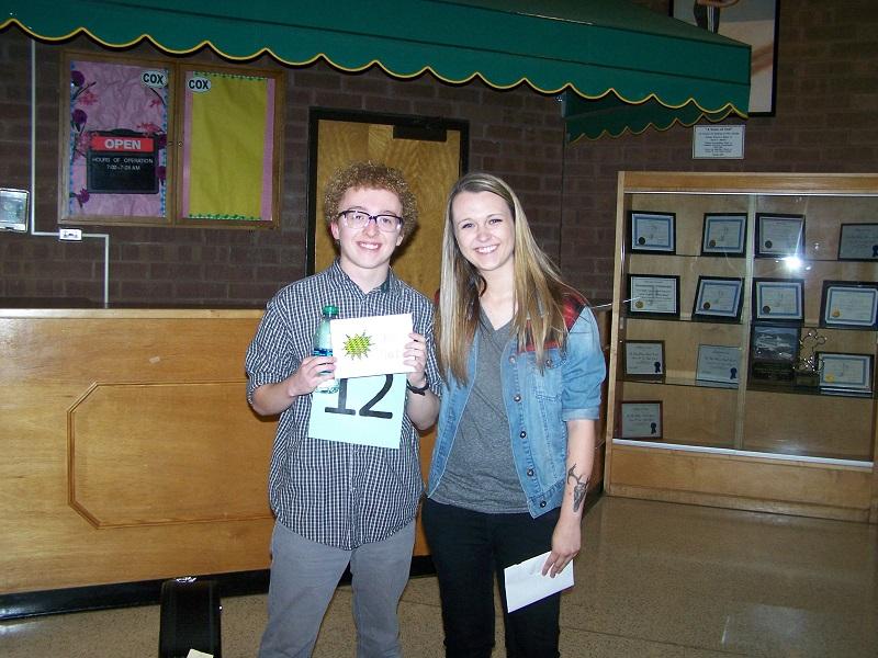 PREVIOUS 'VOICE' CONTESTANT Bria Kelly poses with 'Cox Idol' winner Jack Colgan. 