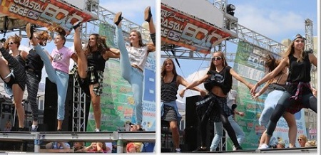 Coquettes perform at the Coastal Edge/Vans fashion show at ECSC.