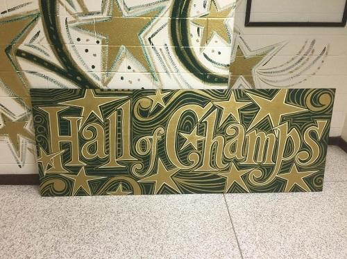 VARSITY GIRLS SOCCER Coach Michelle Clark developed the schools new Hall of Champs to recognize  VHSL State Championship winning athletes. 