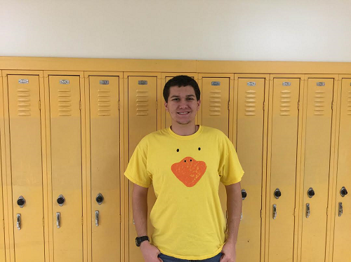 JACK MARINO SPORTS yellow to support his teachers.