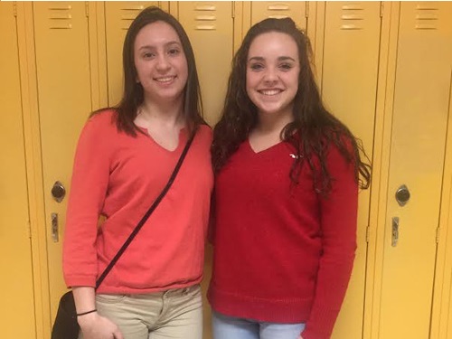 TWO COX STUDENTS spotted twinning in the hallways.