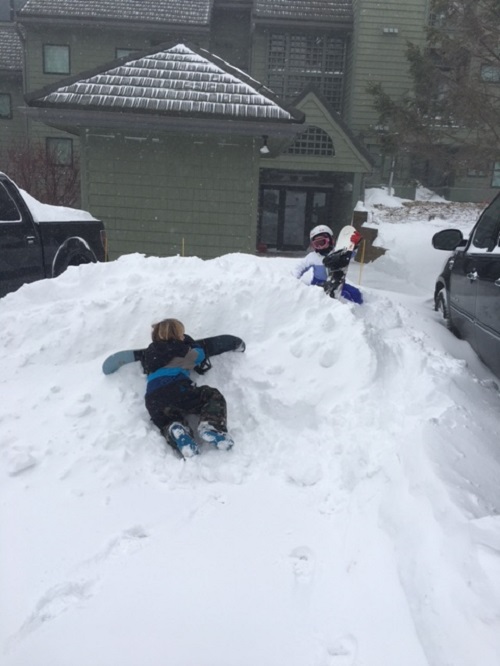 COX STUDENTS ENJOY a day in the snow during their visit to Snowshoe.