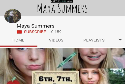 FRESHMAN MAYA SUMMERS' YouTube channel is partnered with StyleHaul and has over 10,000 subscribers. 