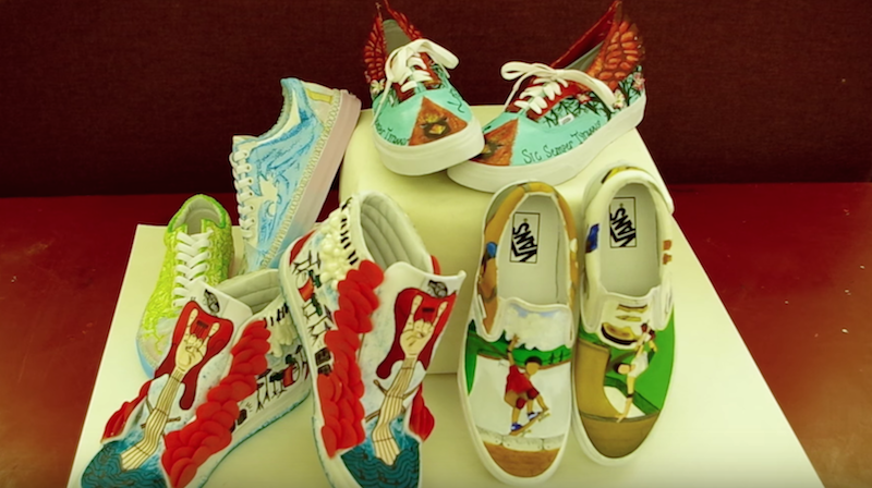 ART STUDENTS PARTICIPATED in the Vans shoe design contest.