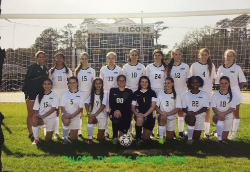 GIRLS JV SOCCER poses for their annual team picture.  The girls ended this season 7-1-2.