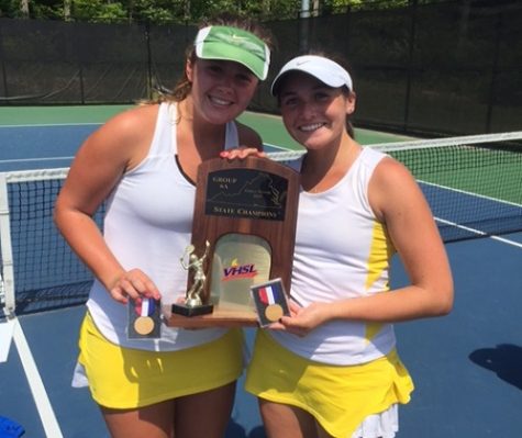 JUNIOR PHOEBE LARGE and sophomore Olivia McNulty won the girls  doubles state championship this past weekend.