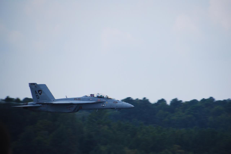 AN F/A-18 SUPERHORNET takes off