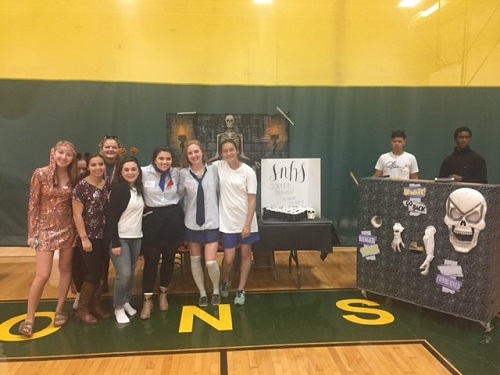 STUDENTS DRESS FOR Halloween events at the school. 