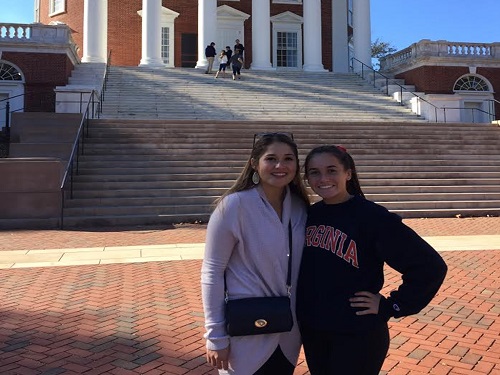 RECENT GRADUATE ALLY McNulty (left) and sister Olivia McNulty (right) at the University of Virginia.