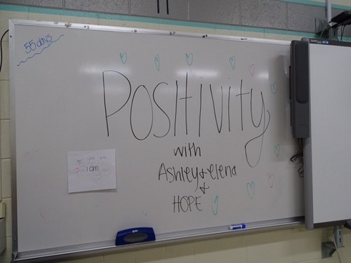 SENIORS LEAD THE positivity room and teach young girls how far a good attitude can take you.