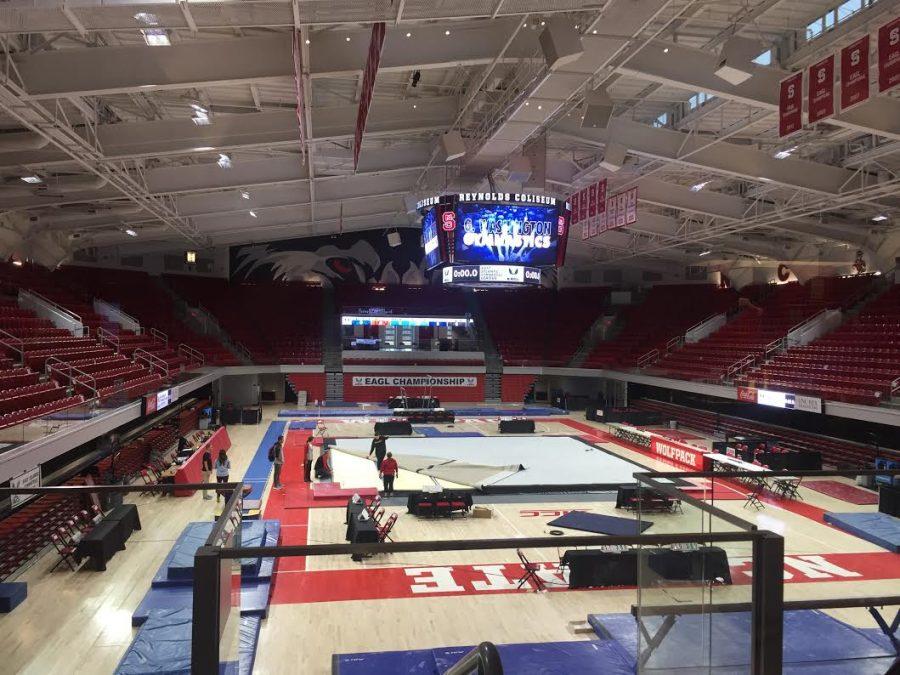 THE NEWLY RENOVATED Reynolds Coliseum hosts a number of events, including womens basketball and wrestling.