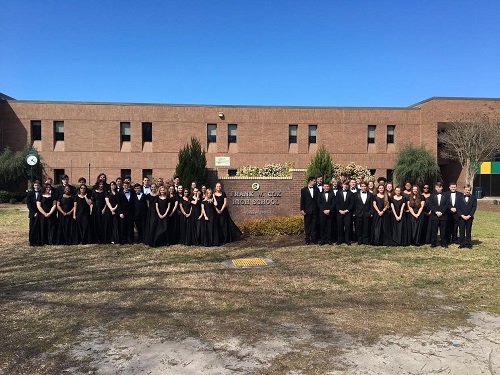 MARCHING FALCONS WIND ensembles dress to impress and  to perform at the VBODA assessment held on March 11 and 12.