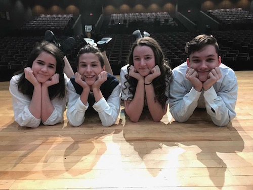 GRACE TERRY (9), JACK Davidson (9), Nicole Tuckamn (12), and Tyler Bryan (11) will be the four siblings in the upcoming theatre production of The Lion, The Witch, and The Wardrobe.