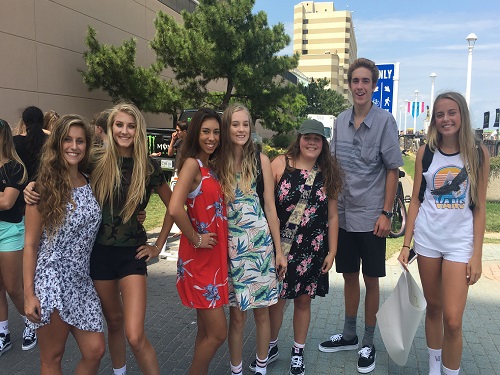 FASHION STUDENTS SHOWED their skills at the annual East Coast Surfing Championship last weekend, modeling clothing provided by Vans.