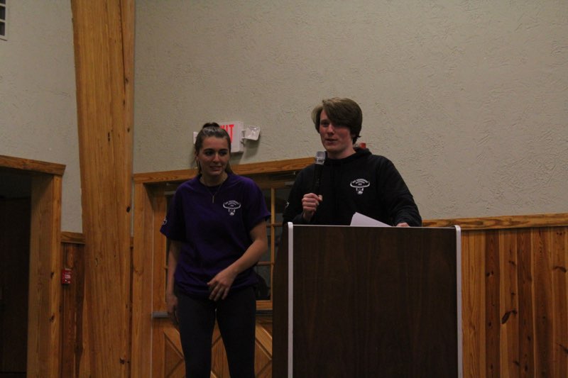 BEN DARNELL AND Anna Michaud speak at leadership workshop.