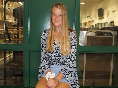 JUNIOR SARAH SPEAR poses for Humans Of CHS. She later shared her story with the Falcon Press. 