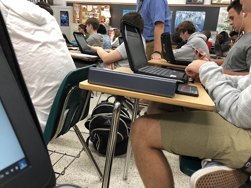 WHEN WALKING INTO a classroom, Chromebooks are seen on almost everyones desk.  Students in all VBCPS schools have moved to the 1:1 initiative.