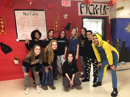 CHEMISTRY STUDENTS WEAR their pajamas to celebrate spirit week. This was the first spirit week of the year. 