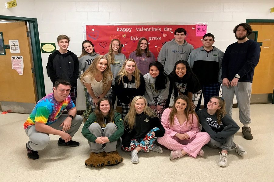 STUDENTS WEAR PAJAMAS on the first day of the pre-Love Run/Walk spirit week. Students dressed up all week to show school spirit and support CHKD. 