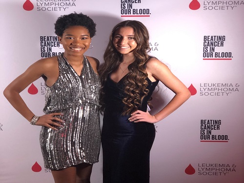 SENIOR SYDNEY DOYON (right) attends the LLS gala in March as one of many high school students who raised money for the organization.