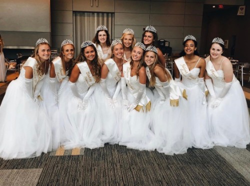 NEPTUNE PRINCESSES REPRESENT the City of Virginia Beach in Royal Court 46. The princesses were in the Neptune Festival this past Saturday at the Ocean Front.