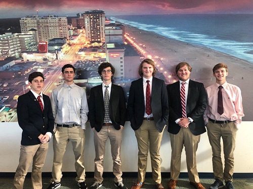 ADVANCED ENTREPRENEURSHIP  FLIGHT Food staff "business" members prepare to present their start-up idea in hopes of receiving capital from local entrepreneurs.  First Flight Food was one of two business to receive funding.