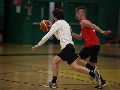 HOOPS FOR HOPE teams battle for victory all week to determine which team will reign victorious and play the teacher team on Friday.  All student teams feel the tournament is for a worthwhile cause, win or lose. 