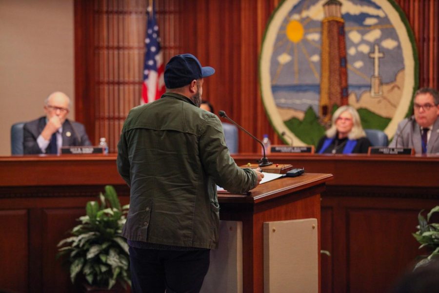 EXECUTIVE DIRECTOR OF Something In The Water, Robby Wells updates the city on the upcoming programming during the event. The new information was revealed at the City Council meeting  on March 2.