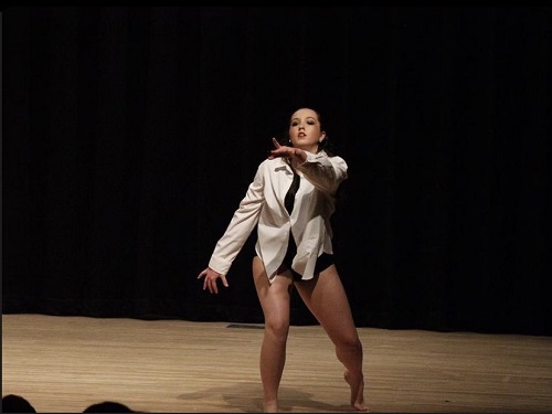 SENIOR TAYLOR THOMPSON performs an emotional dance piece connected to her family life. She uses trauma from her past to provide a sense of passion that creates her artistry on stage.