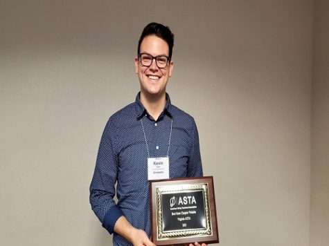 ORCHESTRA TEACHER KEVIN Fields earned the Best State Chapter Website Award through the American String Teachers Association. His work with his students also earned them the opportunity to host the district orchestra competition at the school this year.