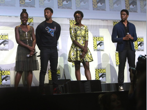 THE BLACK PANTHER cast shows their true selves at the 2017 Comic-con with the late Chadwick Boseman.