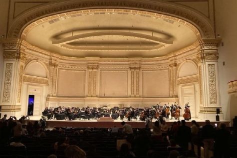 FALCON ORCHESTRA PLAYED at the famous Carnegie Hall venue in New York City after months of preparation and fundraising prior to the trip. Orchestra director Mr. Fields prepared his students to play in one of the most famous musical venues in the world.