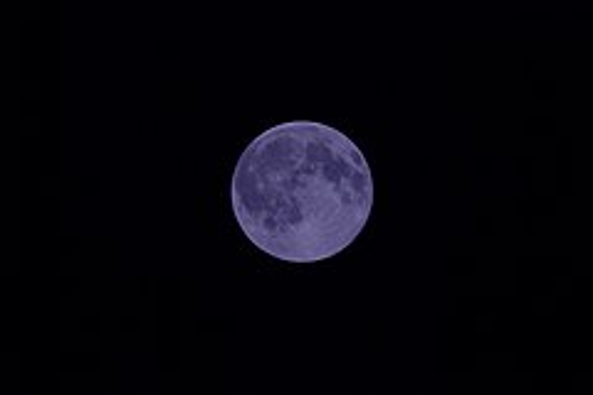 A BLUE MOON lights up the night sky in one of its rare occurrences. While the moon does look blue in color, it is actually due to a persons optics and how one perceives color and light.