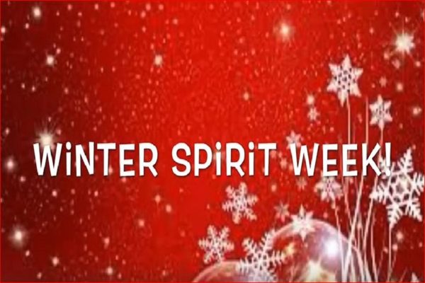 WINTER SPIRIT WEEK begins with Pajama Day and will commence with Hawaiian Christmas Day, as well as the annual Winter Pep Rally. The halls are filled with an obvious sense of Falcon Pride.  