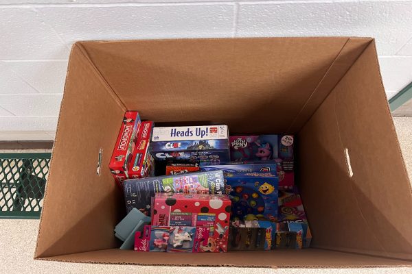 CHS FITNESS CLUB helps Toys For Tots collect toys for the holidays. Some toys donated included board games like Heads Up and Monopoly and toys like My Little Pony and race cars. 