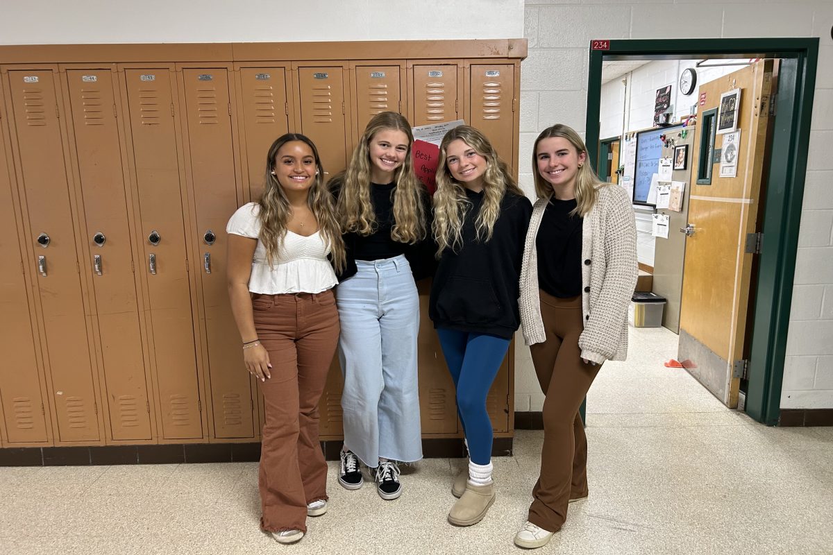WINTER FASHION FLANKS the CHS halls just in time for the holiday season. Dark browns, black, and cream are most definitely the color staples this year.